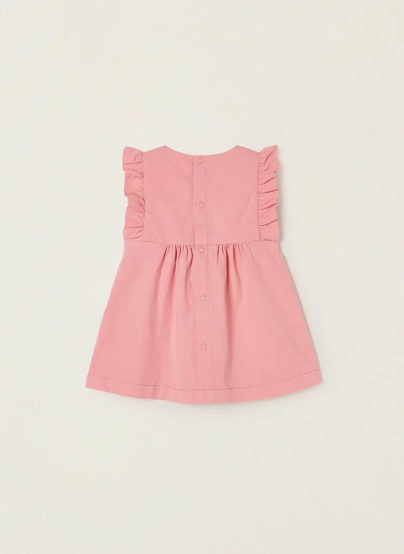 زيبي Zippy Twill Dress With Ruffles For Newborn