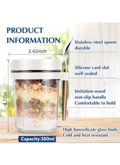 Y&D 2 Piece Glass With Lid And Spoon Sealed Portable Ice Cream Cup  - Image 2