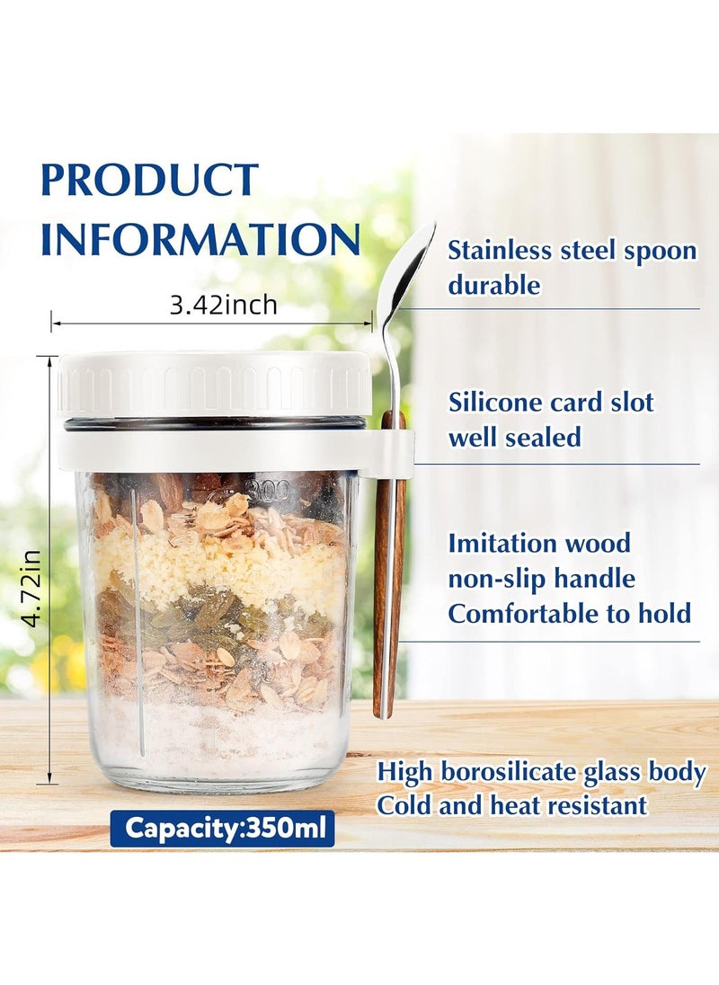 Y&D 2 Piece Glass With Lid And Spoon Sealed Portable Ice Cream Cup  - Image 2