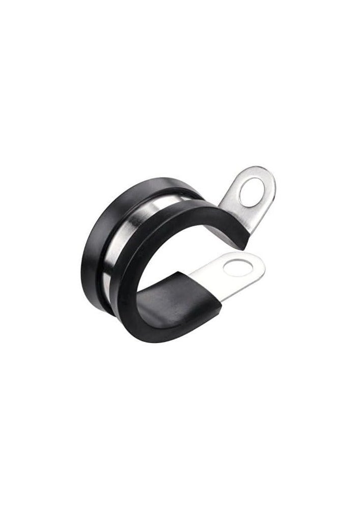 LOKMAN 20 Pack 12 Inch Stainless Steel Cable Clamp Rubber Cushioned Insulated Clamp Conduit Wire Holder Strap Clips for Tube Pipe or Wire Cord Installation - Image 2