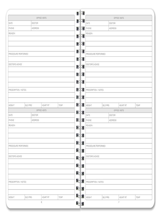 BookFactory Caregiver Daily Log Book, 6" x 9" Wire-O, 100 Pages - Image 5