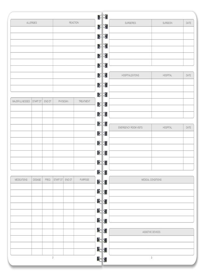 BookFactory Caregiver Daily Log Book, 6" x 9" Wire-O, 100 Pages - Image 3
