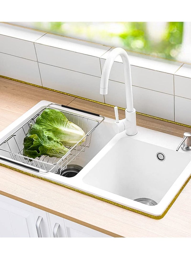 SYOSI Self Adhesive Molding Decorative, Seam Beauty Edge Strip Decorative Sticker Sealant Tape Caulking Strip Background Strip for Stoves, Sinks, Toilets, Tile Edges, Wall Corners, Etc. (gold) - Image 3