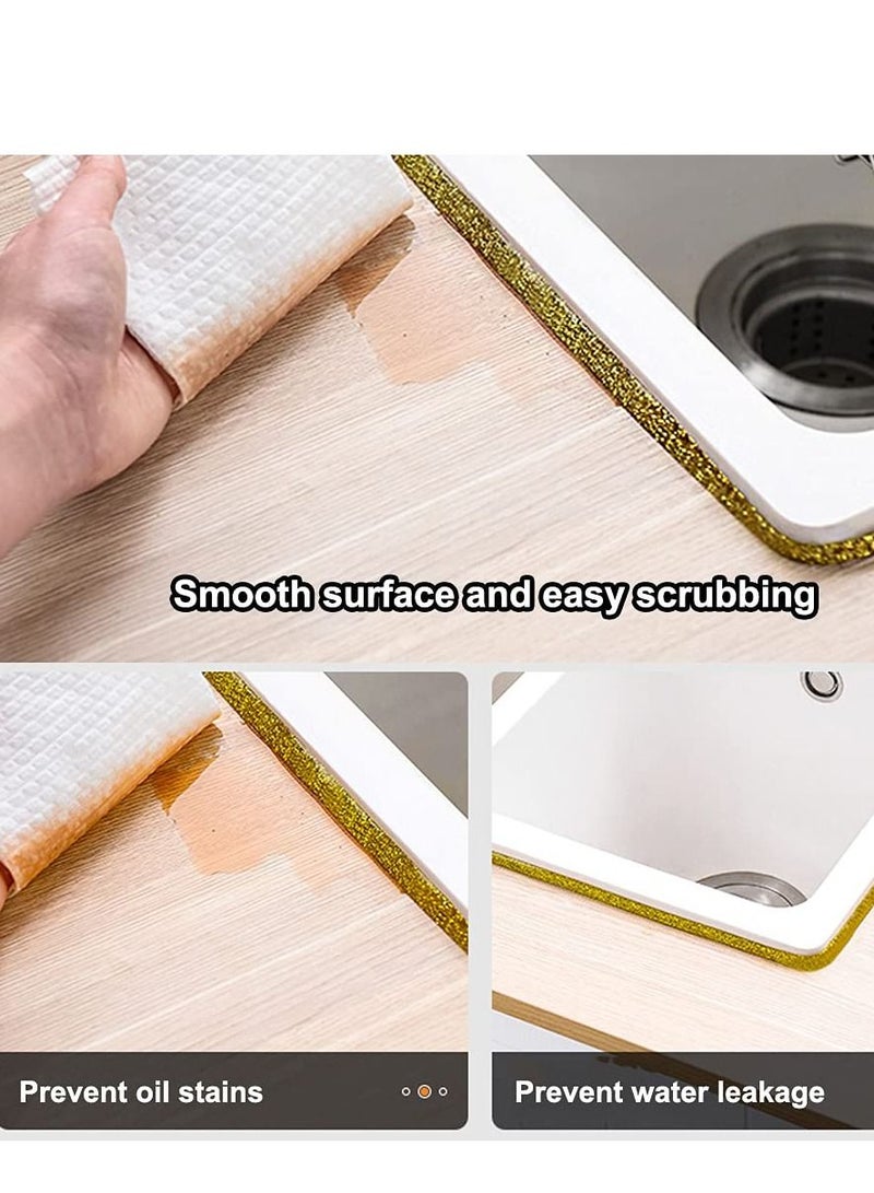 SYOSI Self Adhesive Molding Decorative, Seam Beauty Edge Strip Decorative Sticker Sealant Tape Caulking Strip Background Strip for Stoves, Sinks, Toilets, Tile Edges, Wall Corners, Etc. (gold) - Image 5