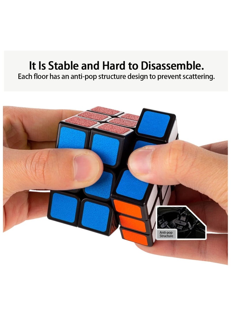 Generic - Rubix Cube, Speed Cube Smooth Turning Magic Cube 3x3x3 Brain Teaser Puzzle Cube Sticker (2.2 inches) - Image 1