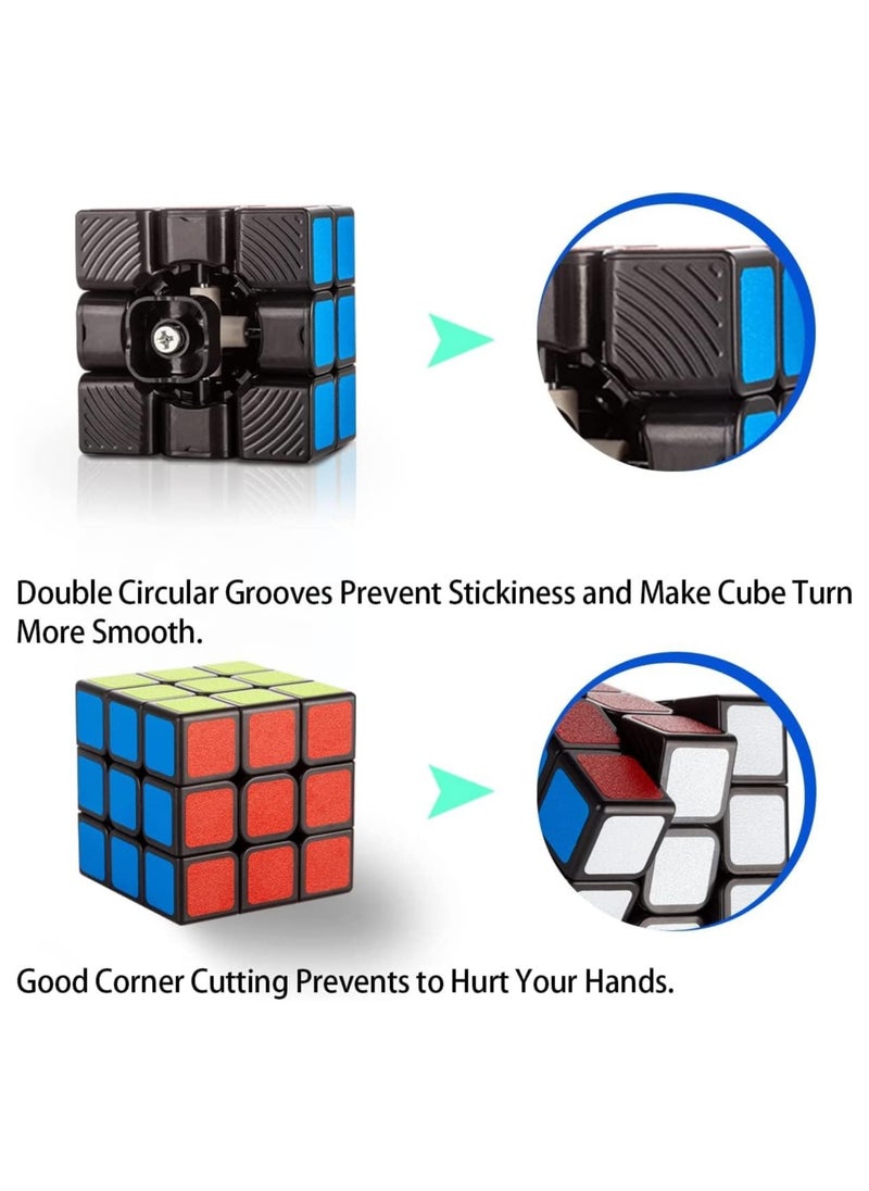 Generic - Rubix Cube, Speed Cube Smooth Turning Magic Cube 3x3x3 Brain Teaser Puzzle Cube Sticker (2.2 inches) - Image 1