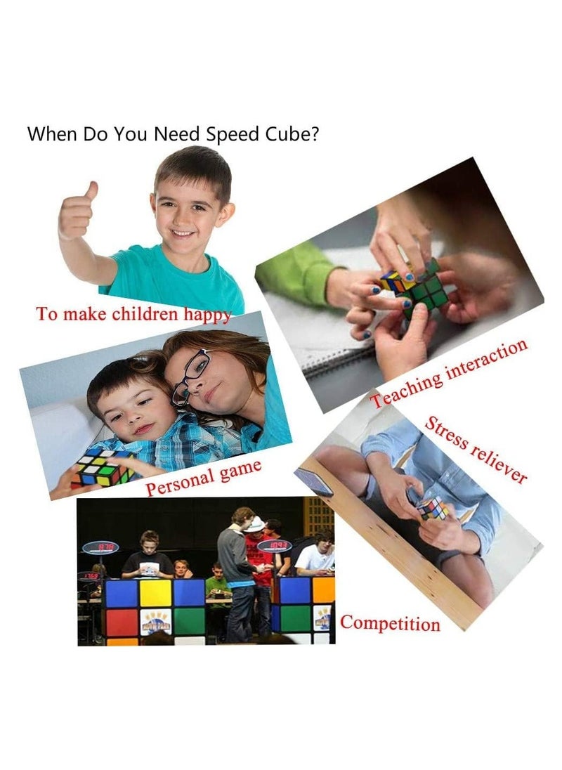 Generic - Rubix Cube, Speed Cube Smooth Turning Magic Cube 3x3x3 Brain Teaser Puzzle Cube Sticker (2.2 inches) - Image 1