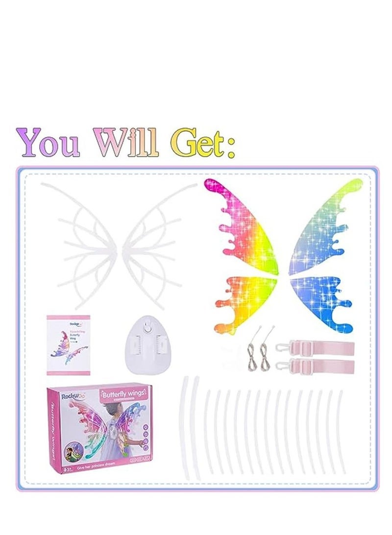 Captaintech Light Up Wings for Girls, Women,  Cosplay Costume Electric erfly Wings LED Wings for Birthday, Party Dress Up - Image 2