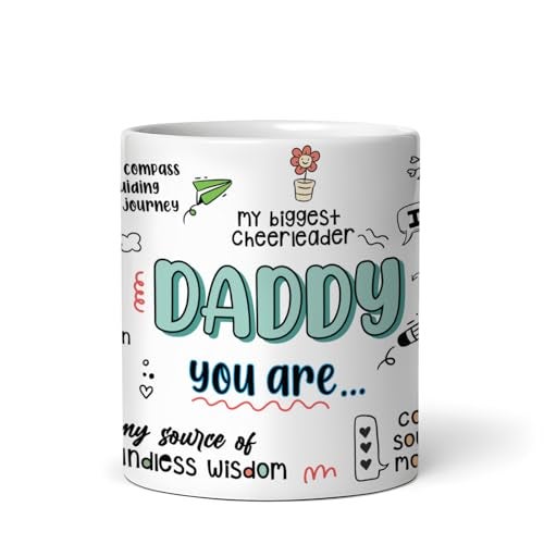 DAYS أكواب سيراميك للأب هدية عيد ميلاد للأب هدية عيد الميلاد لأبي كوب قهوة هدية للأب من الابنة الابن كوب للأب، 350 مل - Image 2