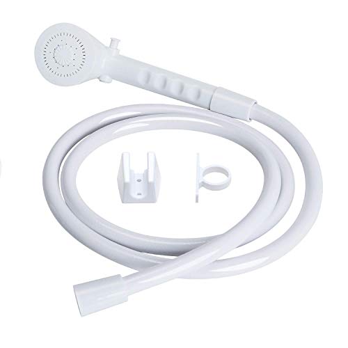 OYMOV RV Shower Head with Hose - Non-Metallic Outdoor RV Shower Kits Replacement with Pause Function for RVs, Fifth Wheels, Motor Homes, Travel Trailers, Campers, Boats, White - Image 1