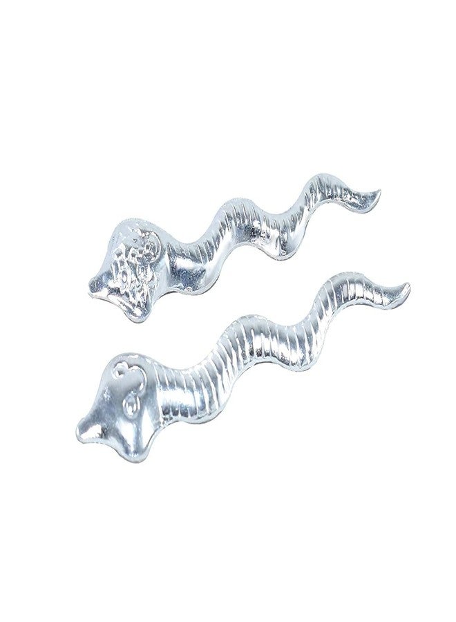CHARVEE COLLECTIONS مجموعات شارفي زوج ثعبان من الفضة النقية ناجين جودا لكالشارب دوش - 1.75 جم - Image 1