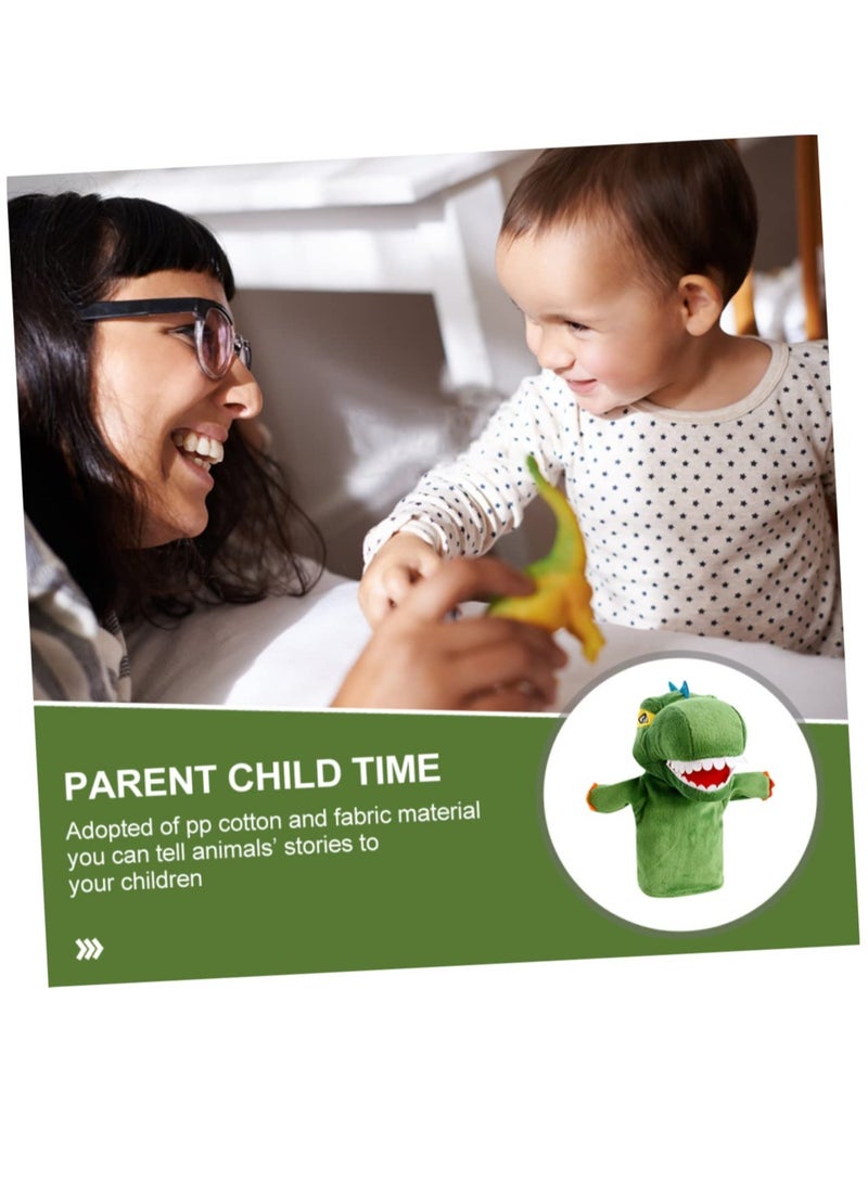 SOLARAE دمية يد حيوانية ديناصور لطيف دمية يد محشوة لعبة دمية يد للأطفال دمية يد حيوانية محشوة دمية يد قصصية دمية يد لعبة دمى محشوة للأبناء والأمهات - Image 2