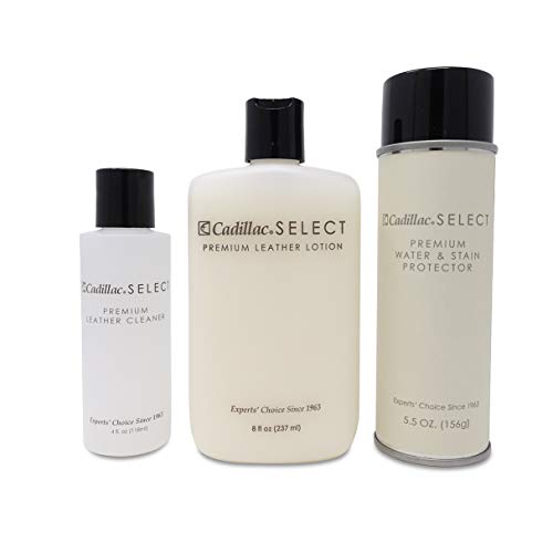 Cadillac Select Premium Leather Care Kit - Leather Cleaner, Lotion Conditioner & Water & Stain Protector - Image 1