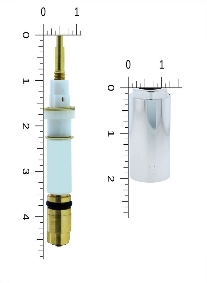 أفالون فارما خرطوشة دش أفالون ميكست لحوض استحمام واحد ومقابض دش، وساق صنبور نحاسي وصامولة تثبيت من الكروم - Image 2