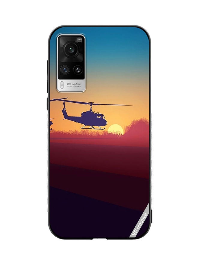 VR CREATIVE Protective Case Cover For Vivo X60 Pro Military Choppers Design Multicolour - Image 1