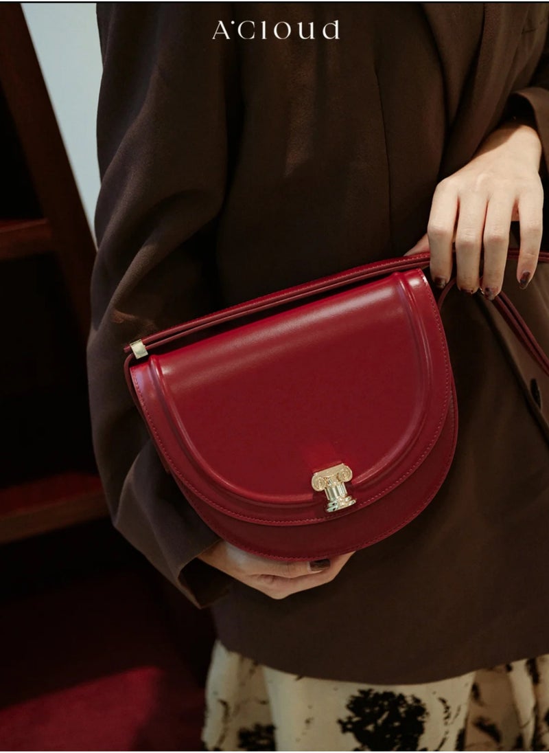 AC - A.Cloud Sunset Saddle Bag Vintage Roman Column Shoulder Bag Modern Underarm Handbag - Image 1