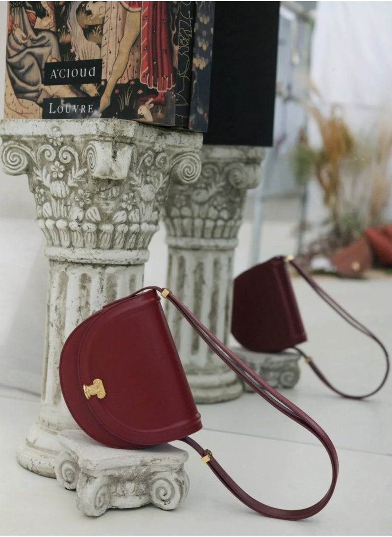 AC - A.Cloud Sunset Saddle Bag Vintage Roman Column Shoulder Bag Modern Underarm Handbag - Image 1