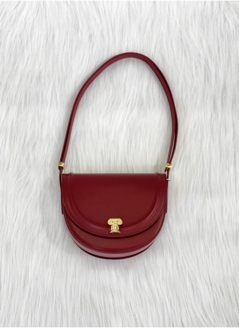 AC - A.Cloud Sunset Saddle Bag Vintage Roman Column Shoulder Bag Modern Underarm Handbag - Image 1