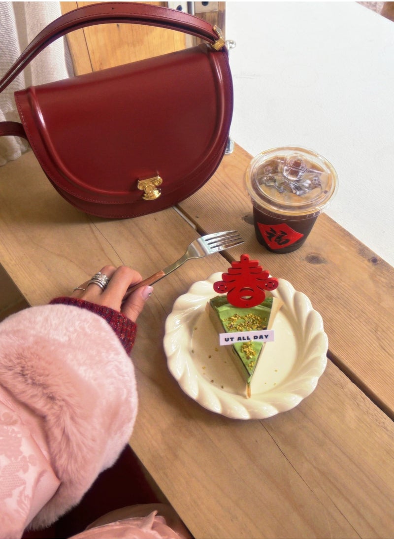 AC - A.Cloud Sunset Saddle Bag Vintage Roman Column Shoulder Bag Modern Underarm Handbag - Image 1