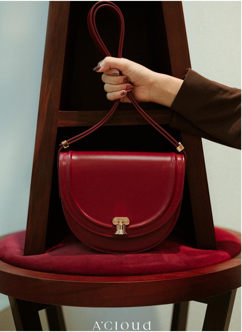 AC - A.Cloud Sunset Saddle Bag Vintage Roman Column Shoulder Bag Modern Underarm Handbag - Image 1