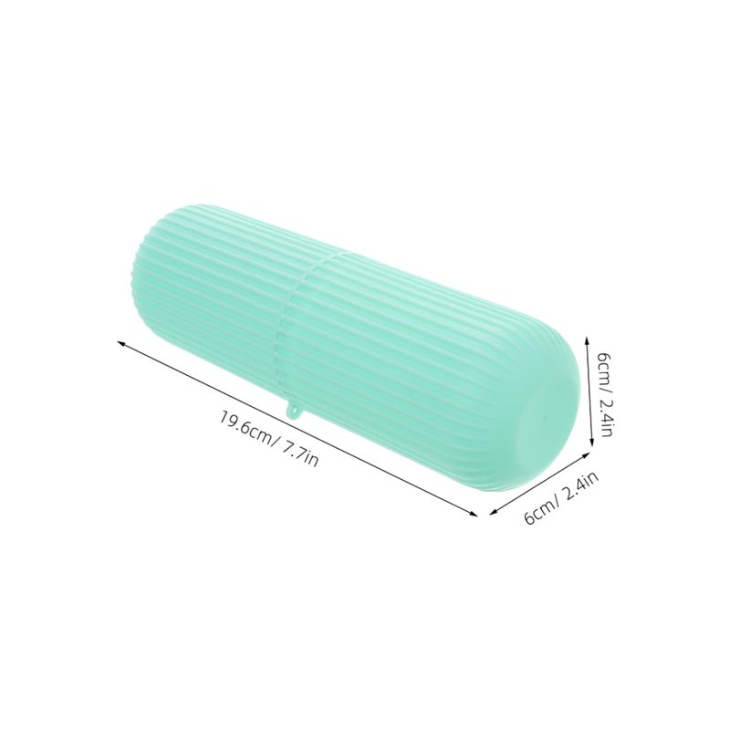 Portable Toothbrush Holder Travel Case Compact Organizer For Couples Home Trip Sky Blue - Image 3