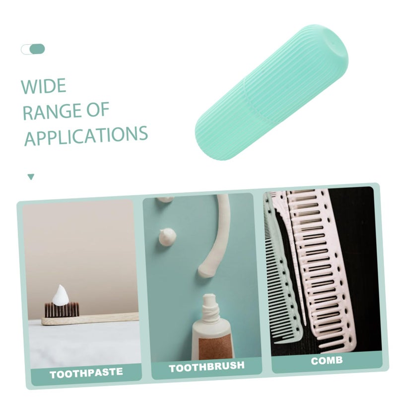 Portable Toothbrush Holder Travel Case Compact Organizer For Couples Home Trip Sky Blue - Image 4