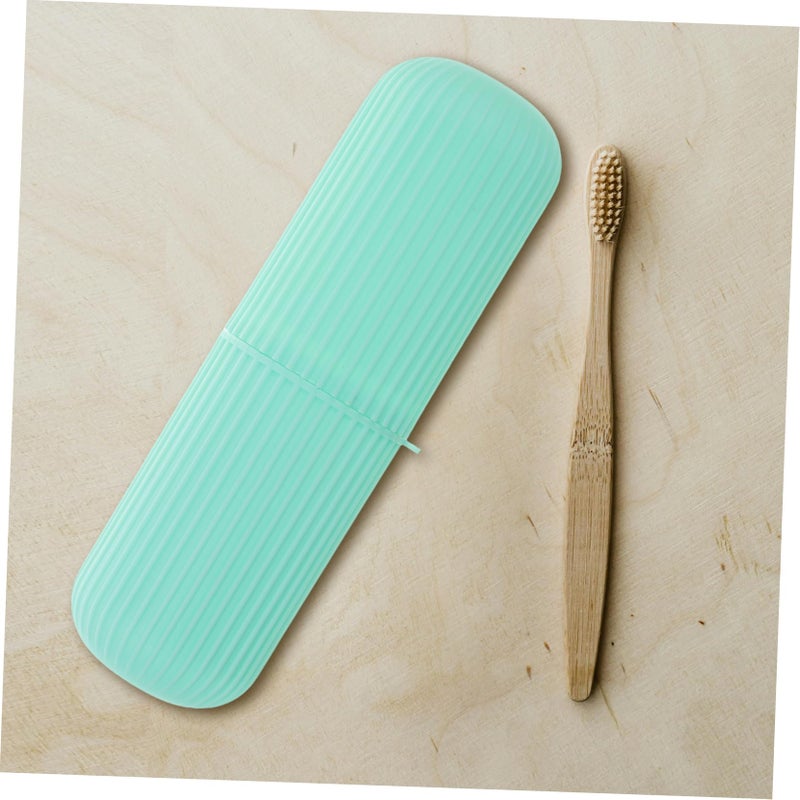 Portable Toothbrush Holder Travel Case Compact Organizer For Couples Home Trip Sky Blue - Image 5