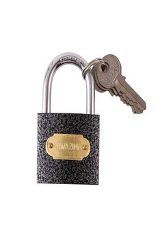 LAWAZIM Iron Padlock-Pack of 3 50mm - HeavyDuty Shackle Keyed Pad Lock for Hasp Latch Gym Locker Toolbox Gate Shed Storage Unit Cabinet Weatherproof Rust-Resistant Secure Locking Mechanism  - Image 4