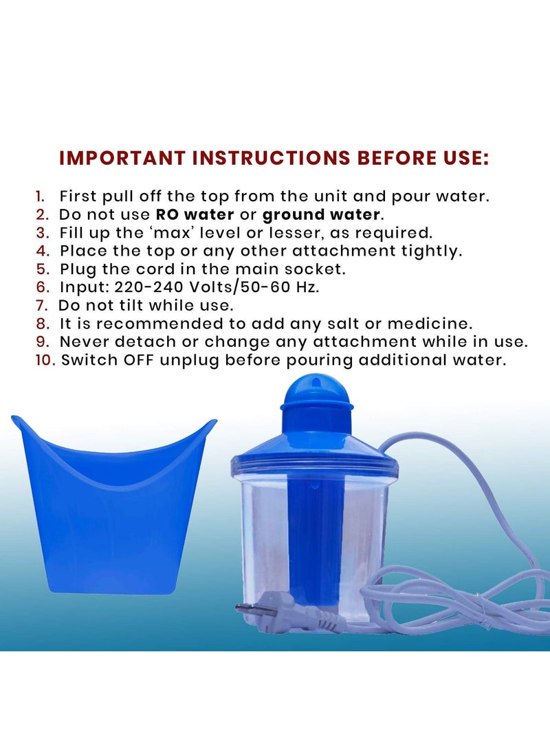 PRISMAXIC PRISMAXICFacial Steamer Inhaler Vaporizer for Face Nose Cold Cough Sinus 3 In 1 Steam Vaporizer Steam breath machine for AdultsKids Best for MenWomenmade in india  - Image 4