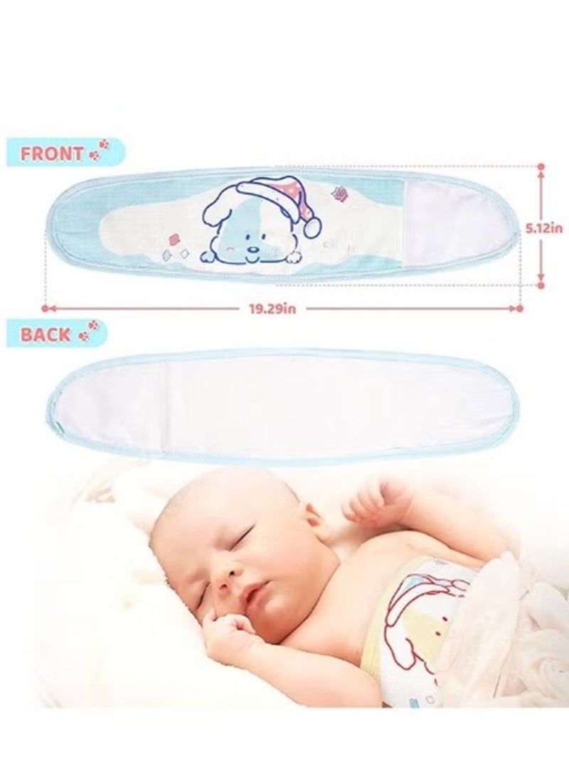 4-Piece Cotton Baby Infant Umbilical Cord Belly Band, Warm Wrap Newborn Waist Support Belt, Soft Newborn Navel Belt - Image 4