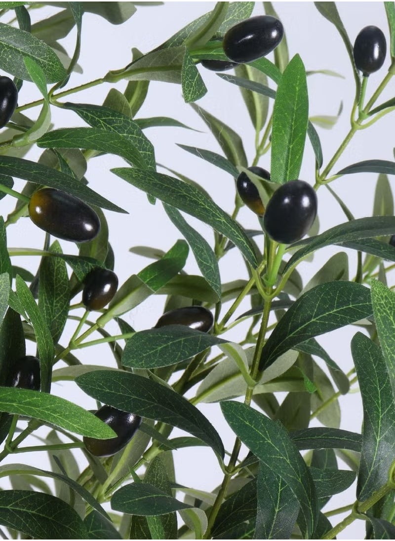 co arma Artificial olivArtificial olive tree with plastic stand, 120 cm highe tree with plastic stand  - Image 2