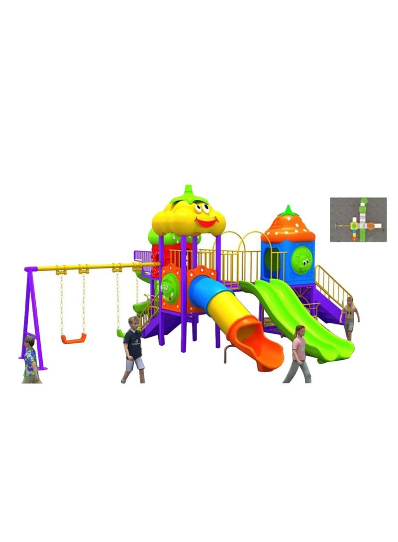 ميتس Myts Mega Fiesta Playground Kid Swing And Tubular Slides - Image 3