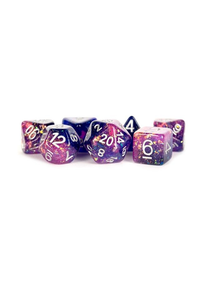 Metallic Dice Games Dice Games 16Mm Resin Polyhedral Dice Set: Eternal Purple/Blue - Image 1