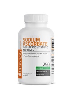Bronson Sodium Ascorbate Non Acidic Vitamin C 1000 Mg Tablets Gentle On The Stomach Immune System Booster Powerful Antioxidant Non Gmo Vitamin C Supplement 250 Count  - Image 2