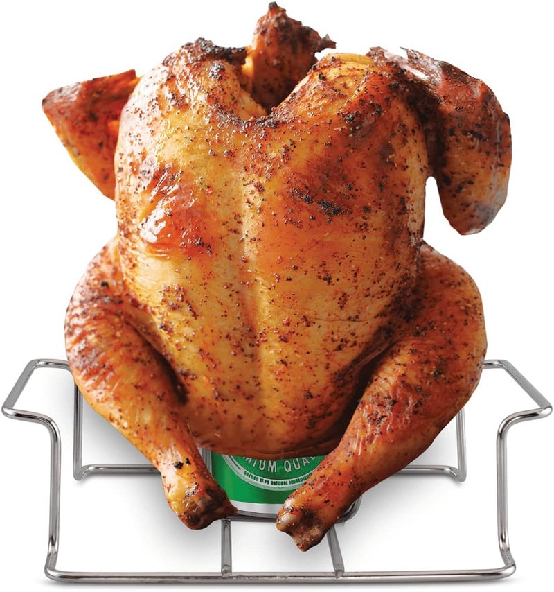 Koohere Beer Can Chicken Holder for Grill and Smoker, Premium Grade Stainless Steel Beer Chicken Stand with Handle - Image 2
