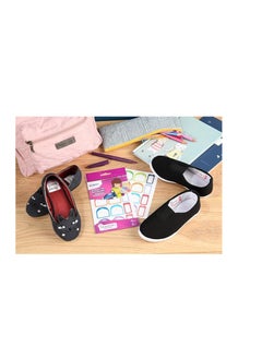 AVERY Avery Shoes Labels, name labels, stick on school labels, 24 labels per pack (2 Sizes in the pack: 30x30 mm, 15x30 mm), White with Bold Coloured Edges  - Image 5