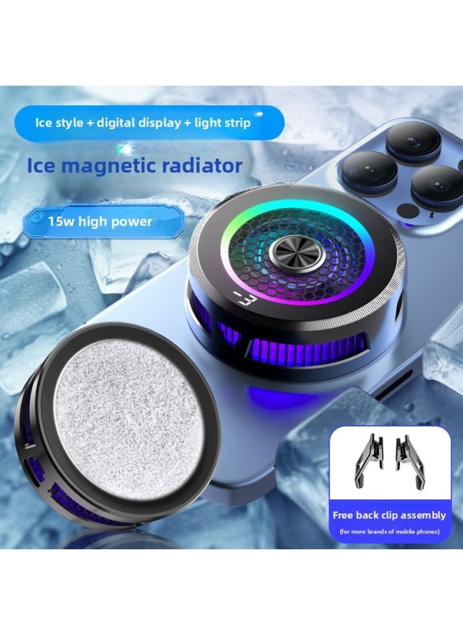 Mobile Phone Radiator S25 Can Freeze Semiconductor Refrigeration Game Cooling Live Broadcast With Chicken Artifact-Product Color:S13 Magnetic Semiconductor Heat Sink-White  - Image 4
