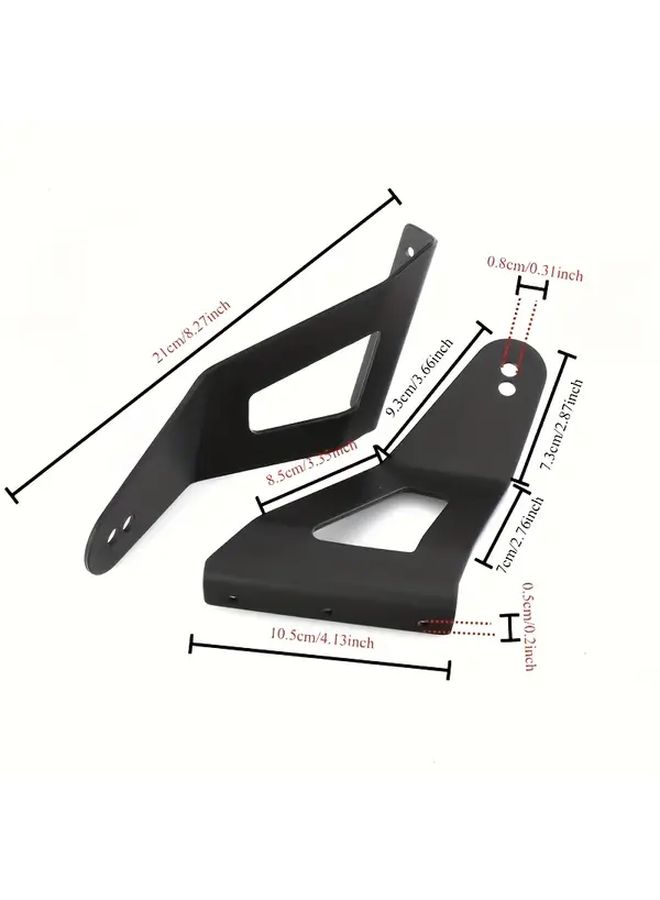 2 Pairs Light Bar Brackets Compatible With Jeep 1984 2001 Black All Metal Construction With Foam Pads For 52 Inch Curved Light Bars Sturdy And Scratch Free Installation - Image 2