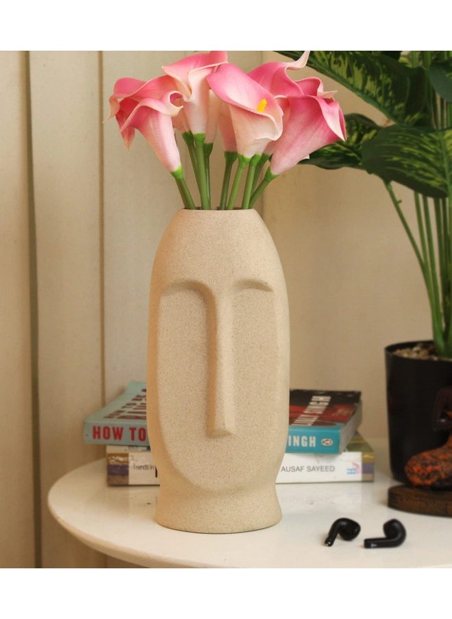 TIED RIBBONS Decorative Ceramic Face Vase (White, Matte Finish, 9.8 inch x 3.9 Inch) for Artificial Flowers Plants Home Decor Office Bedroom Living Room Farmhouse Table Corner Decoration Items - pzsku/Z09B041C0F87F223A5AC6Z/45/_/1737720981/c55f5a1c-9cf2-4472-952f-b73e37a79ccf