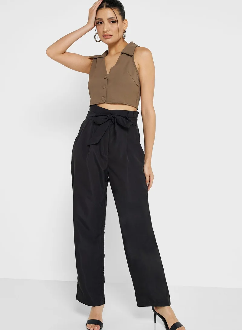 Ginger Cropped Vest Style Top