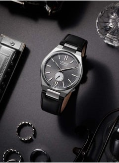 CITIZEN Automatic Black Patter Dial Leather Strap Men's Watch NK5010-01H  - Image 5