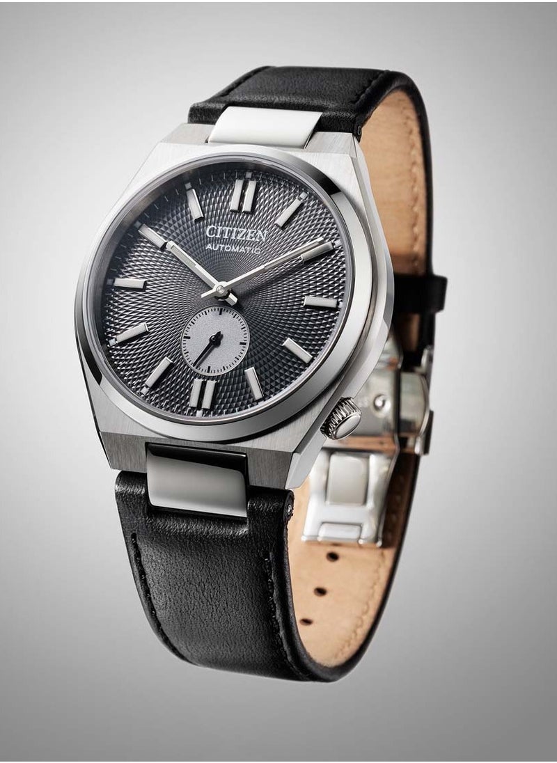 CITIZEN - Automatic Black Patter Dial Leather Strap Men's Watch NK5010-01H - Image 1
