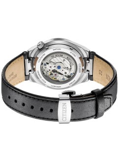 CITIZEN Automatic Black Patter Dial Leather Strap Men's Watch NK5010-01H  - Image 3