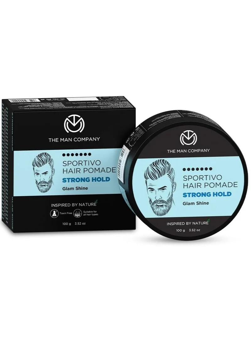 The Man Company  The Man Company Sportivo Stronghold Hair Styling Pomade Wax for Men | Stylish Glossy Finish with Volume | Non Sticky - 100gm for Men | Best Price UAE