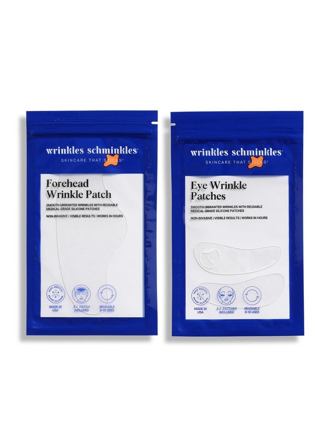 WRINKLES SCHMINKLES - Wrinkles Schminkles Forehead & Under Eye Wrinkle Set - Reusable Silicone Patches for Smoothing Facial Lines - Overnight Wrinkle Reduction (1 Pair) - Image 1