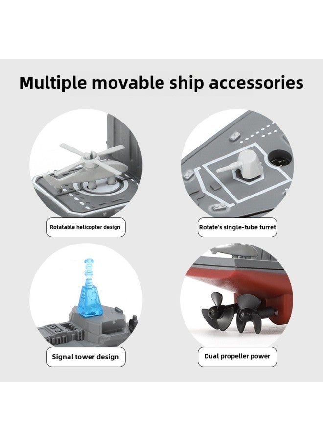الأطفال البسيطة التحكم عن بعد قارب الصيف المياه الكهربائية سفينة حربية قارب سريع 2.4G عالية السرعة التحكم عن بعد قارب لعبة بالجملة-اللون: اختياري 1 + 1 - Image 5