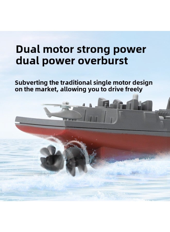 الأطفال البسيطة التحكم عن بعد قارب الصيف المياه الكهربائية سفينة حربية قارب سريع 2.4G عالية السرعة التحكم عن بعد قارب لعبة بالجملة-اللون: اختياري 1 + 1 - Image 4