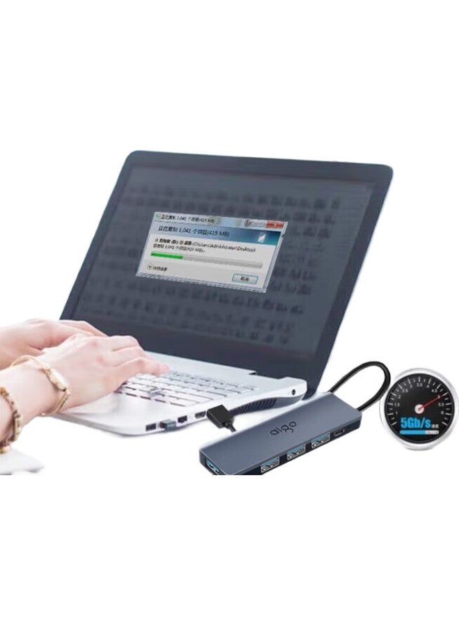 aigo Type-C Splitter 3.0 Interface Adapter Hub Converter Usb Extension Dock Usb-C Extension Cable Usb Expansion Dock B01C-0.25M - Image 1