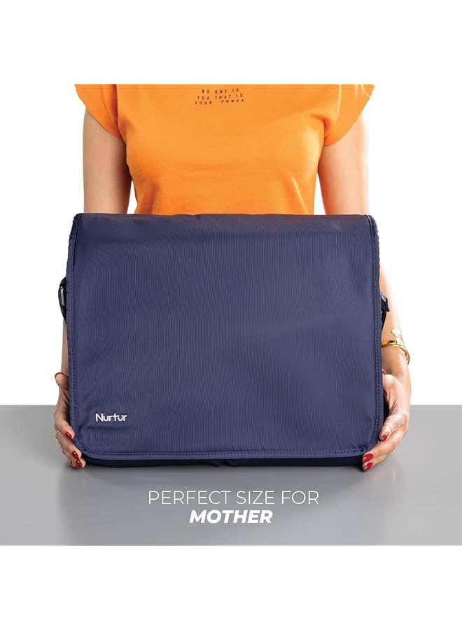 Nurtur Metro Messenger Diaper Bag Fashion Tote Bag Multifunction Travel Bag With Insulator Bottle Warming - Image 4