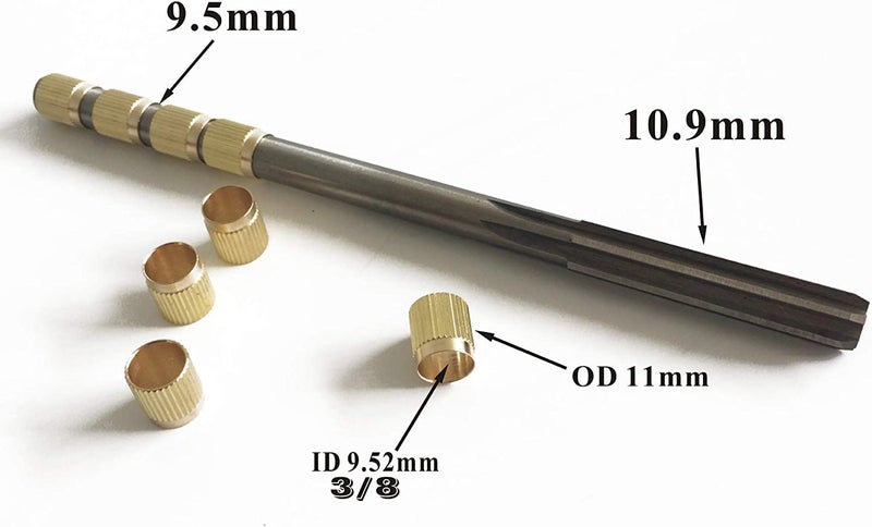 HENKYO Throttle Shaft Bushing Repair kit Repair 3/8 Shaft Worn Carburetor 1 Reamer 8 Bushing - Image 2